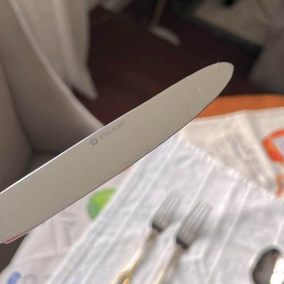 Royal Albert Old Country Roses 20-Piece Flatware Set, Golden - Picture 3 of 5